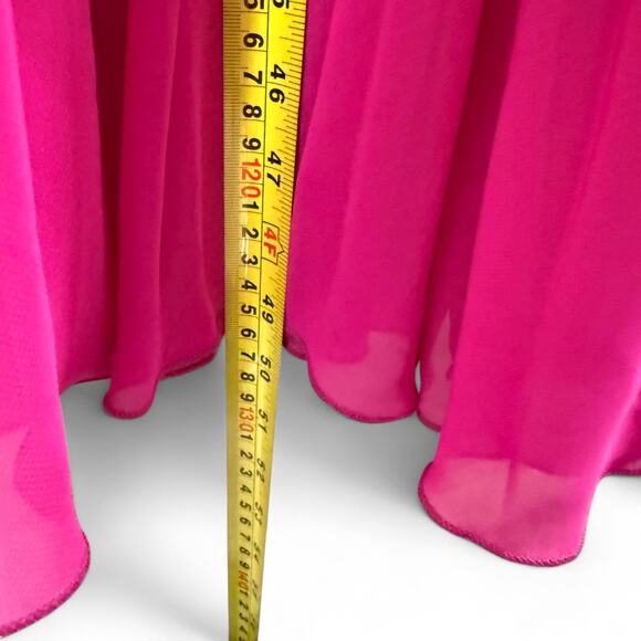 Fuchsia Strapless Pleated Evening Gown Sz XS Y2K Hot Pink Homecoming Prom Dress - Picture 10 of 10
